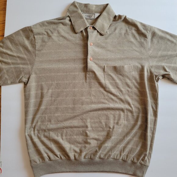 Classics By Palmland Mens Beige Short Sleeve Polo Shirt XL - Picture 1 of 3
